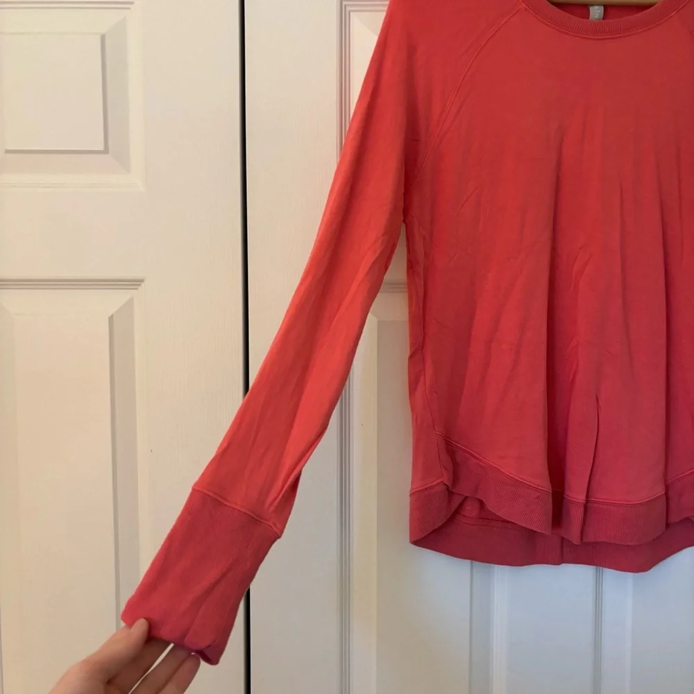 Athleta Mindset Sweatshirt Coral Pink Athletic Top Workout Athleisure Yoga S - Picture 5 of 8